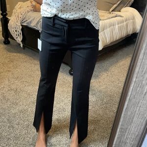 Black flare work pants